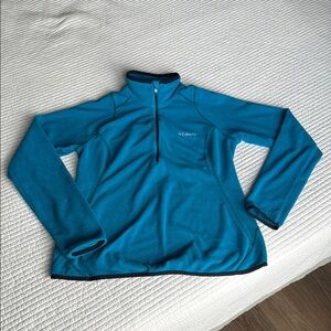 Columbia Teal Quarter-Zip Fleece